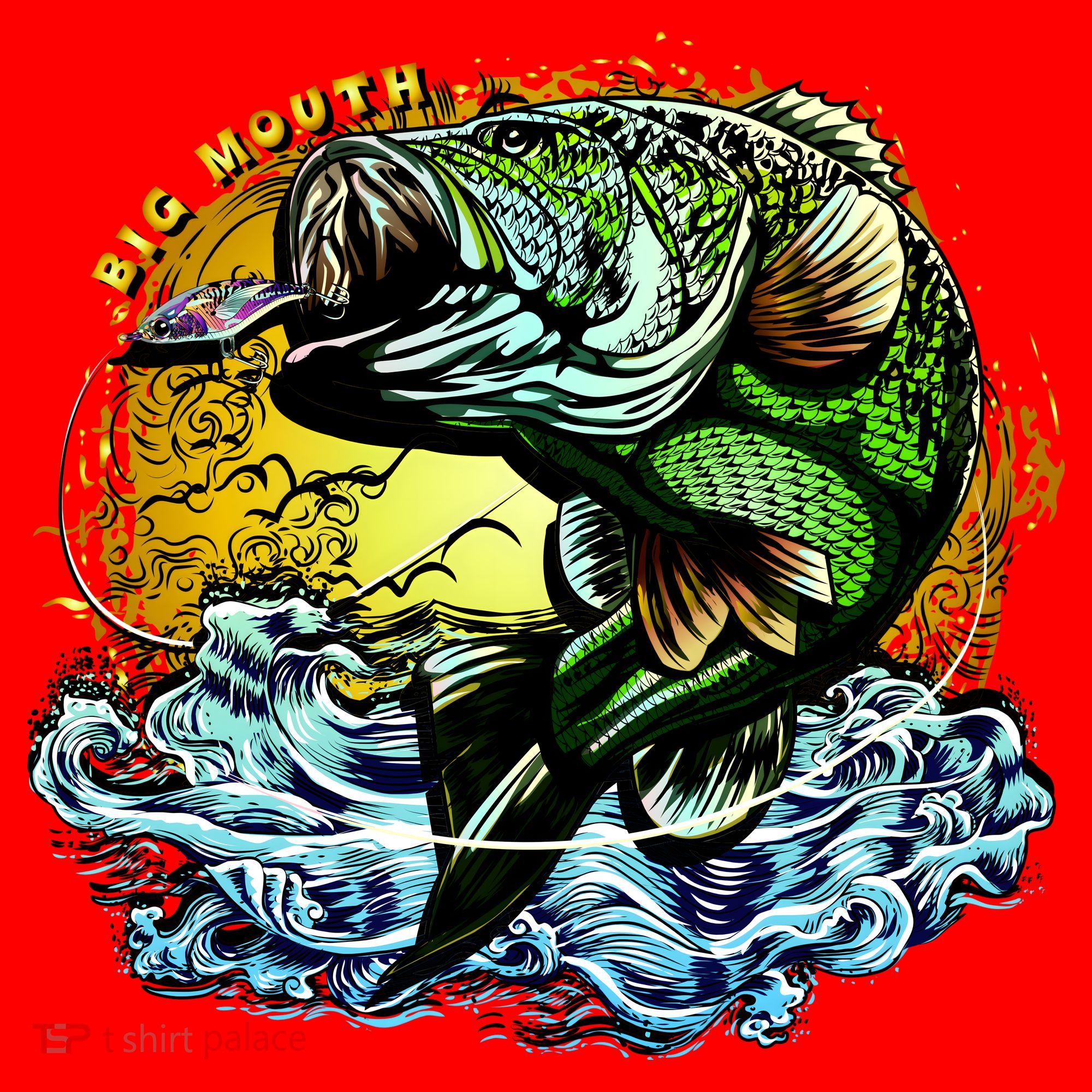 Big Mouth Bass Santa Hat