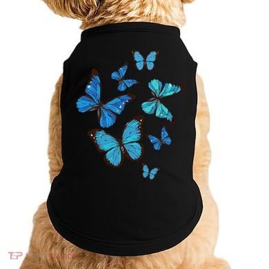 Blue Morpho Butterfly Swarm Lepidoptera Lover Entomologist Doggie Tank