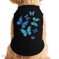 Blue Morpho Butterfly Swarm Lepidoptera Lover Entomologist Doggie Tank thumb 0