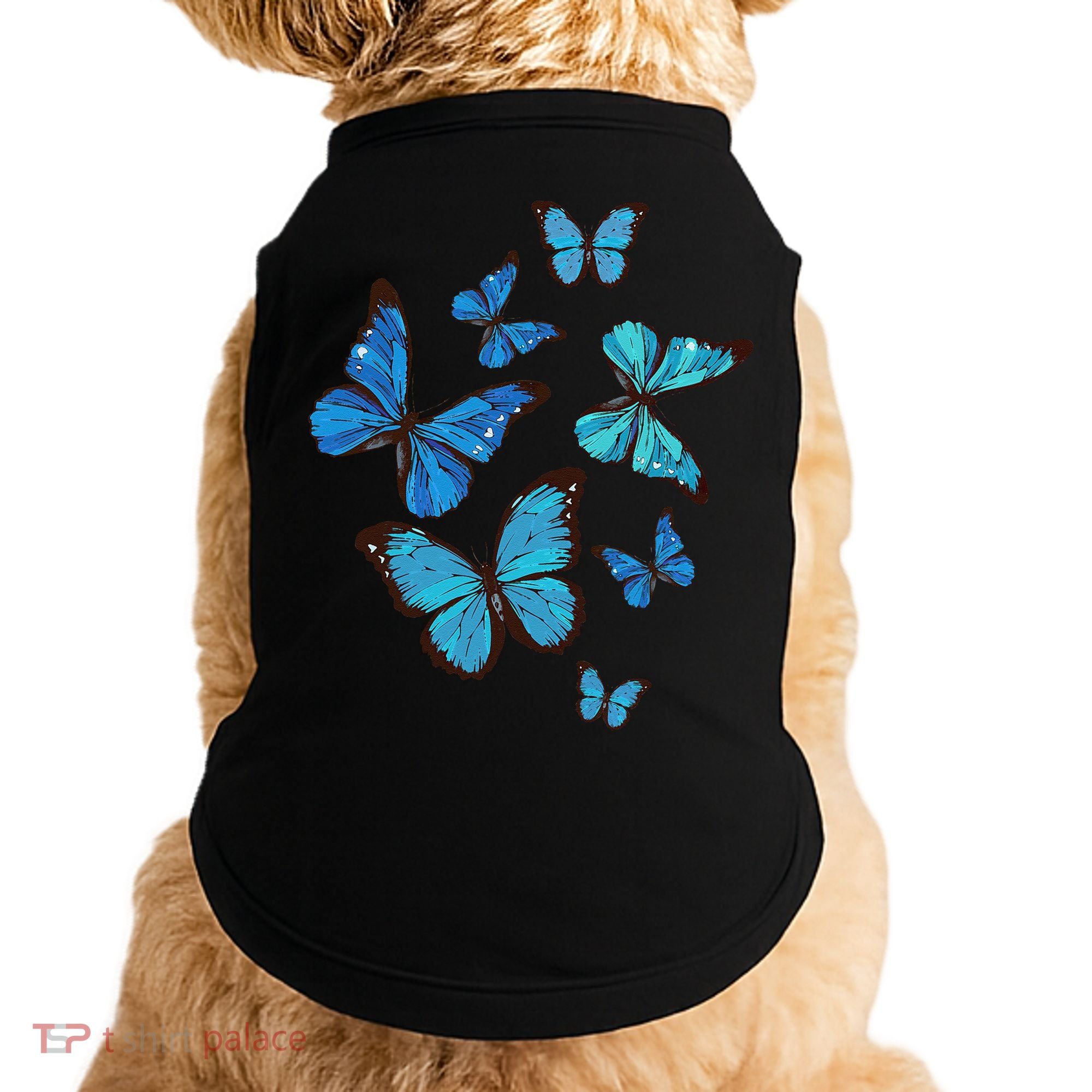 Blue Morpho Butterfly Swarm Lepidoptera Lover Entomologist Doggie Tank
