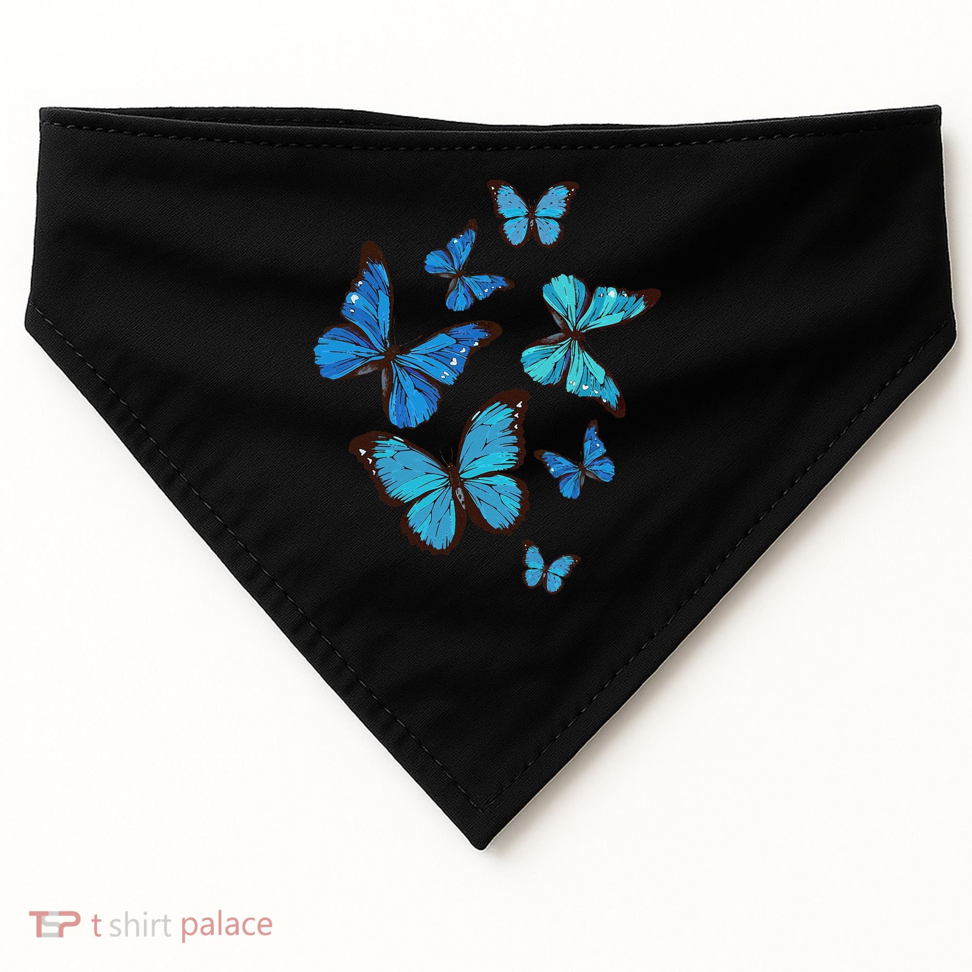 Blue Morpho Butterfly Swarm Lepidoptera Lover Entomologist USA-Made Doggie Bandana