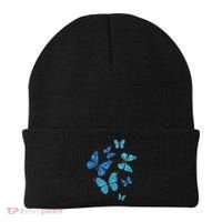 Blue Morpho Butterfly Swarm Lepidoptera Lover Entomologist Beanie thumb 0