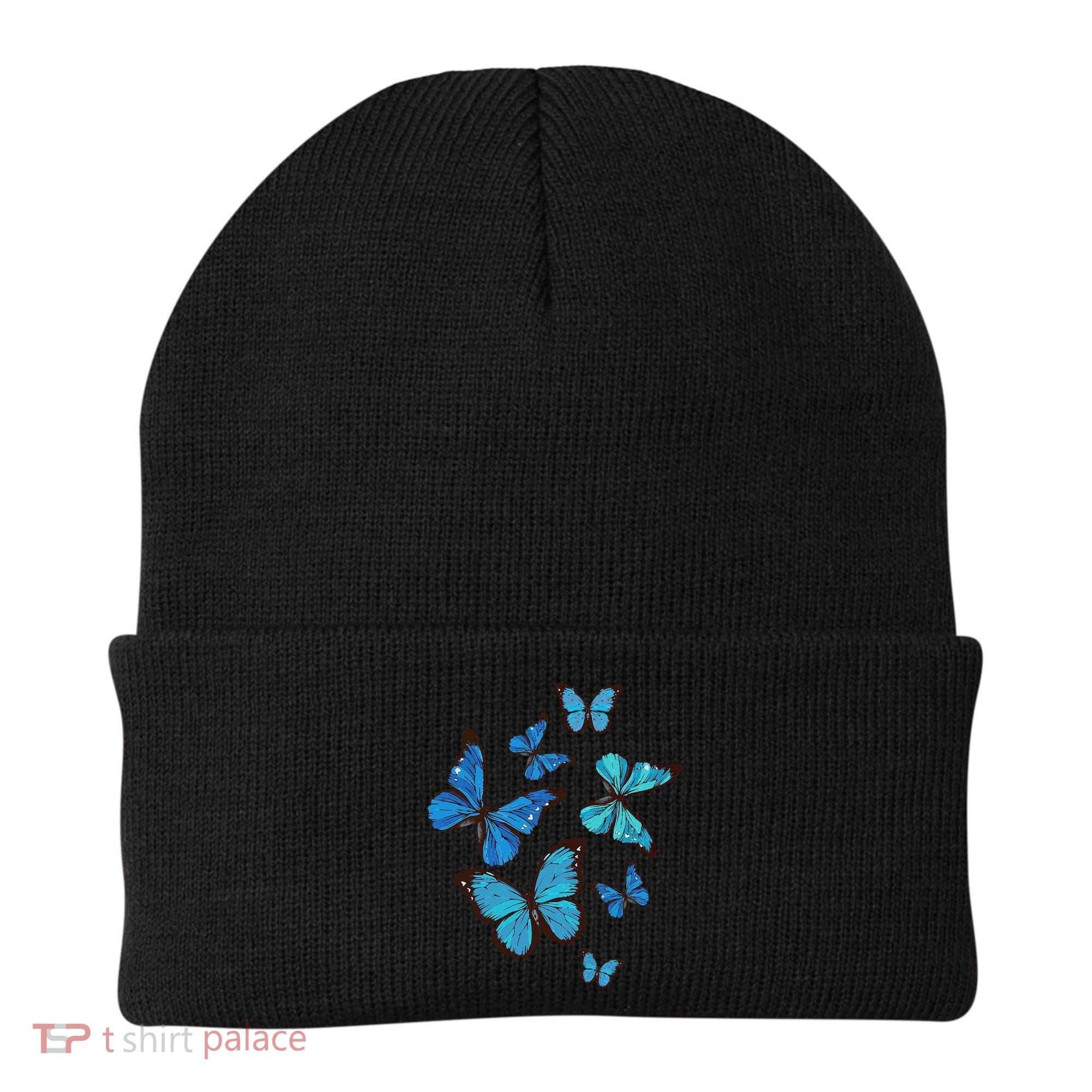 Blue Morpho Butterfly Swarm Lepidoptera Lover Entomologist Beanie