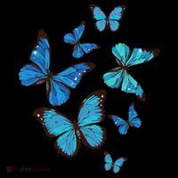 Blue Morpho Butterfly Swarm Lepidoptera Lover Entomologist Women's Hoodie thumb 2