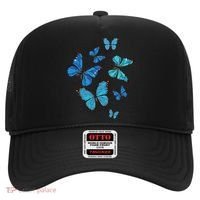 Blue Morpho Butterfly Swarm Lepidoptera Lover Entomologist Hat thumb 0