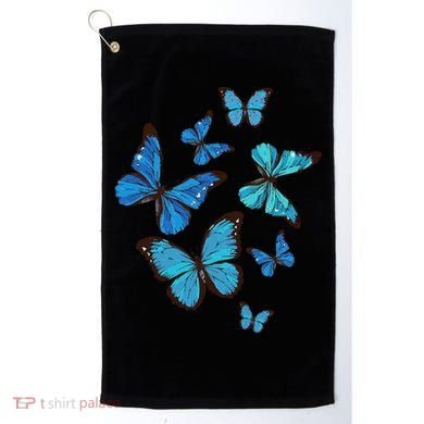 Blue Morpho Butterfly Swarm Lepidoptera Lover Entomologist Golf Towel