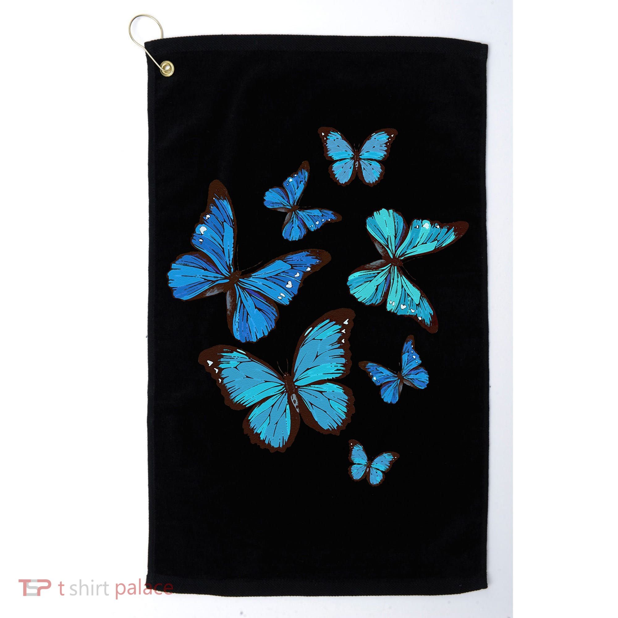 Blue Morpho Butterfly Swarm Lepidoptera Lover Entomologist Golf Towel