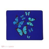 Blue Morpho Butterfly Swarm Lepidoptera Lover Entomologist Mousepad thumb 0