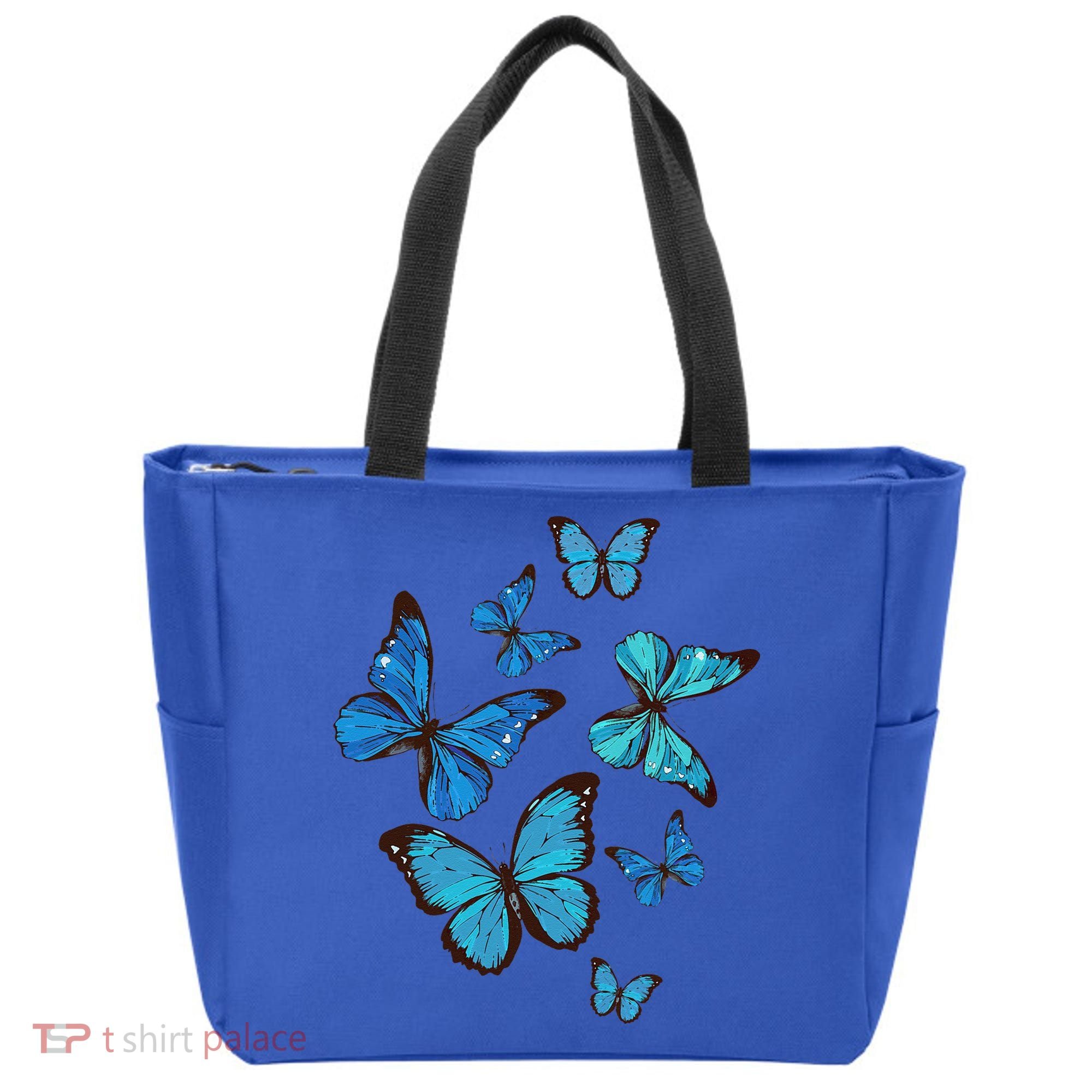 Blue Morpho Butterfly Swarm Lepidoptera Lover Entomologist Tote Bag