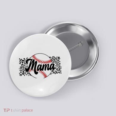 Baseball Mom Button