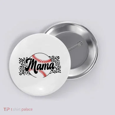 Baseball Mom Button
