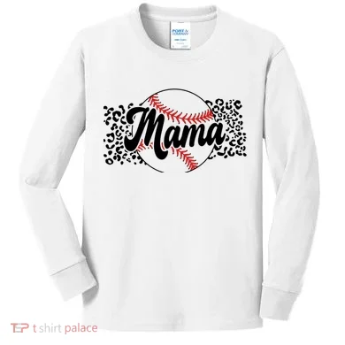 Baseball Mom Kids Long Sleeve Shirt