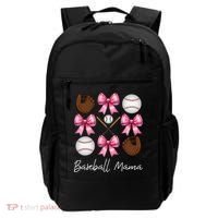 Baseball Mama Baseball Mom Mothers Day Mommy Coquette Bow Backpack thumb 0