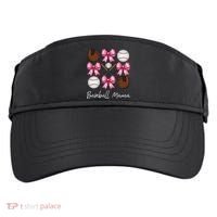 Baseball Mama Baseball Mom Mothers Day Mommy Coquette Bow Adult Drive Performance Visor thumb 0