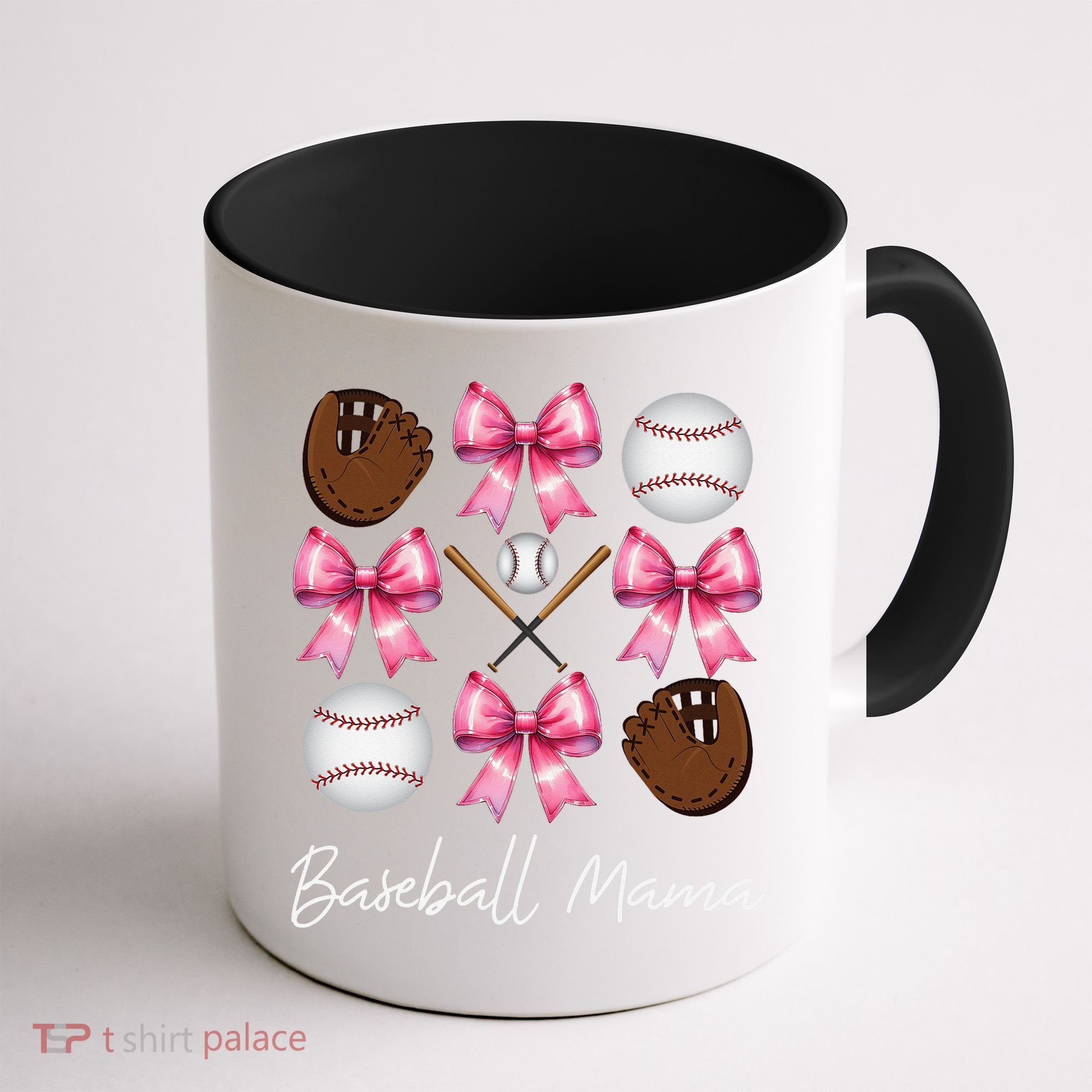 Baseball Mama Baseball Mom Mothers Day Mommy Coquette Bow Coffee Mug