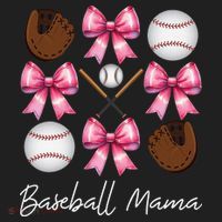 Baseball Mama Baseball Mom Mothers Day Mommy Coquette Bow Beanie thumb 2