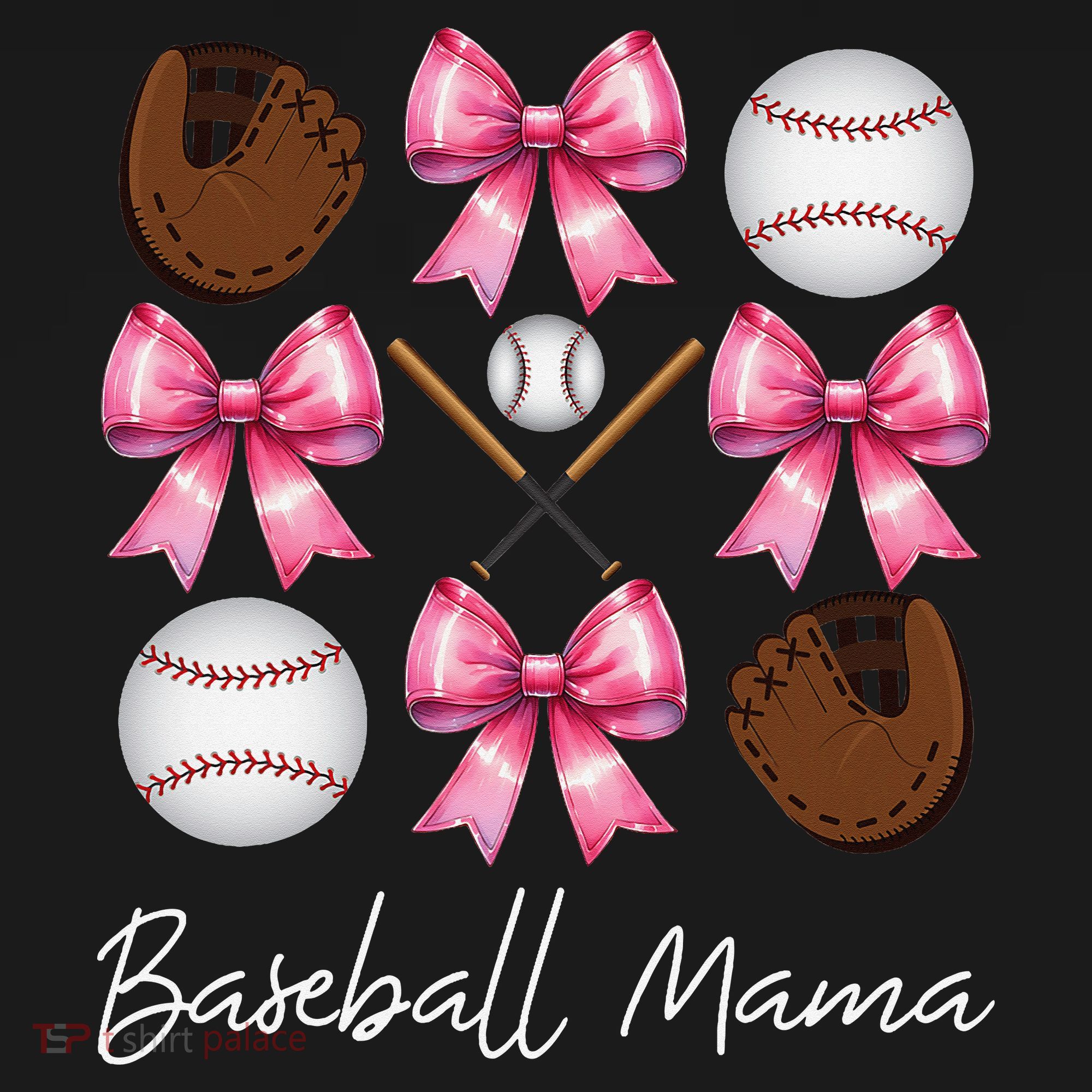 Baseball Mama Baseball Mom Mothers Day Mommy Coquette Bow Women's Hoodie