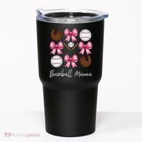 Baseball Mama Baseball Mom Mothers Day Mommy Coquette Bow Tumbler thumb 0