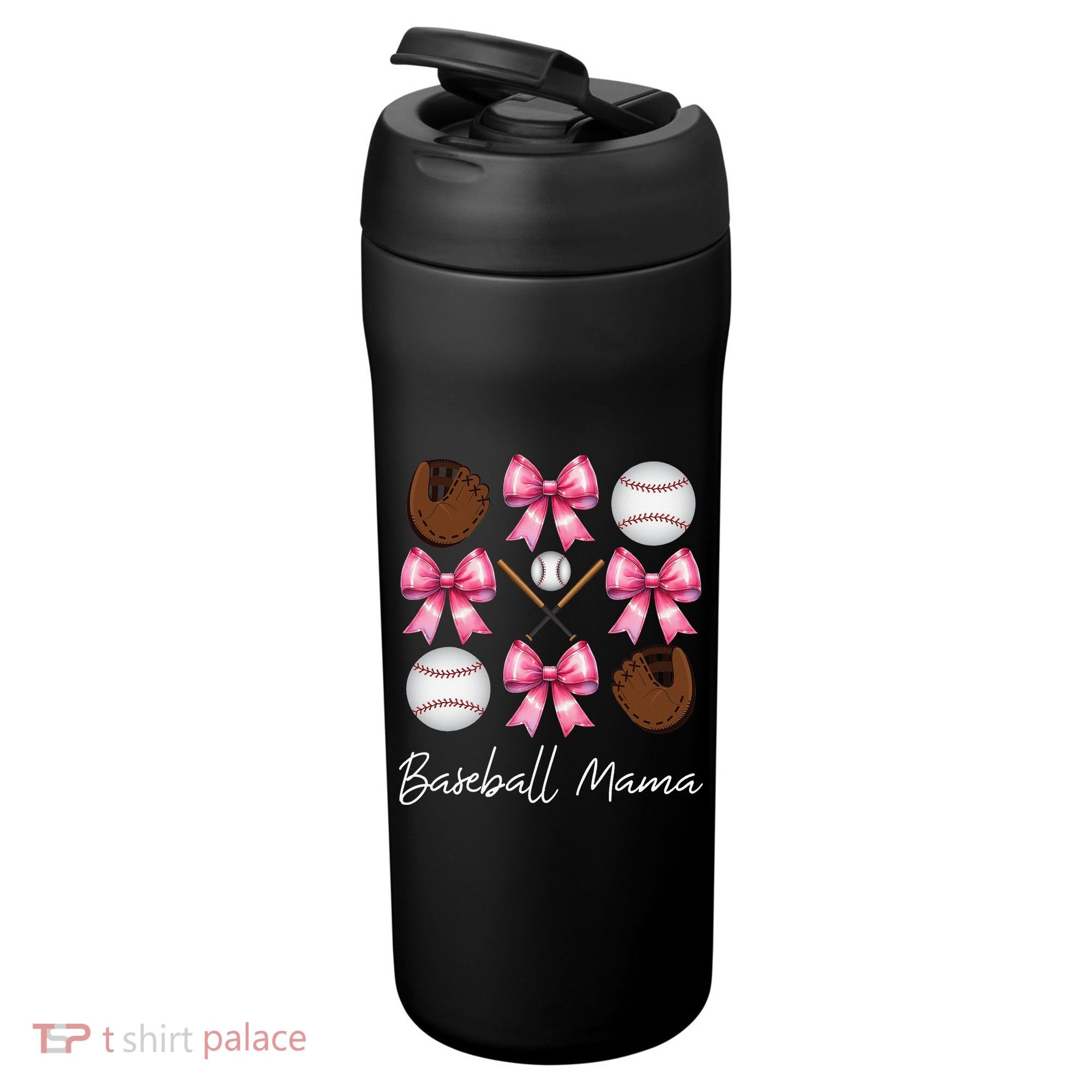 Baseball Mama Baseball Mom Mothers Day Mommy Coquette Bow 24oz Duet Stainless Steel Tumbler