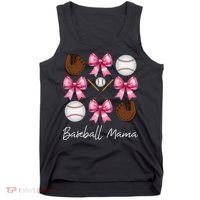 Baseball Mama Baseball Mom Mothers Day Mommy Coquette Bow Tank Top thumb 0