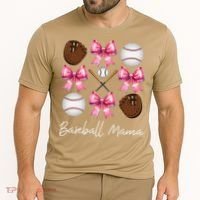 Baseball Mama Baseball Mom Mothers Day Mommy Coquette Bow Cooling Performance Crew T-Shirt thumb 2