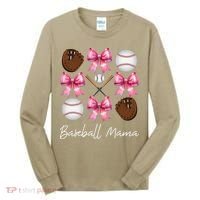 Baseball Mama Baseball Mom Mothers Day Mommy Coquette Bow Tall Long Sleeve Shirt thumb 0