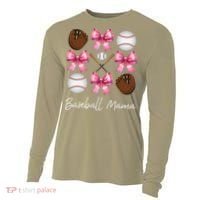 Baseball Mama Baseball Mom Mothers Day Mommy Coquette Bow Cooling Performance Long Sleeve Crew thumb 0