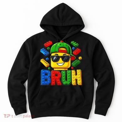 Bruh Master Builder Birthday Boy Building Blocks Hoodie