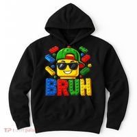 Bruh Master Builder Birthday Boy Building Blocks Hoodie thumb 0
