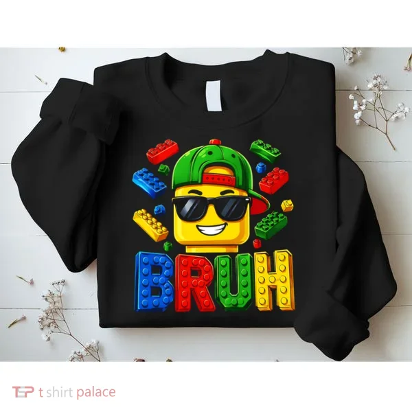 Bruh Master Builder Birthday Boy Building Blocks Sweatshirt