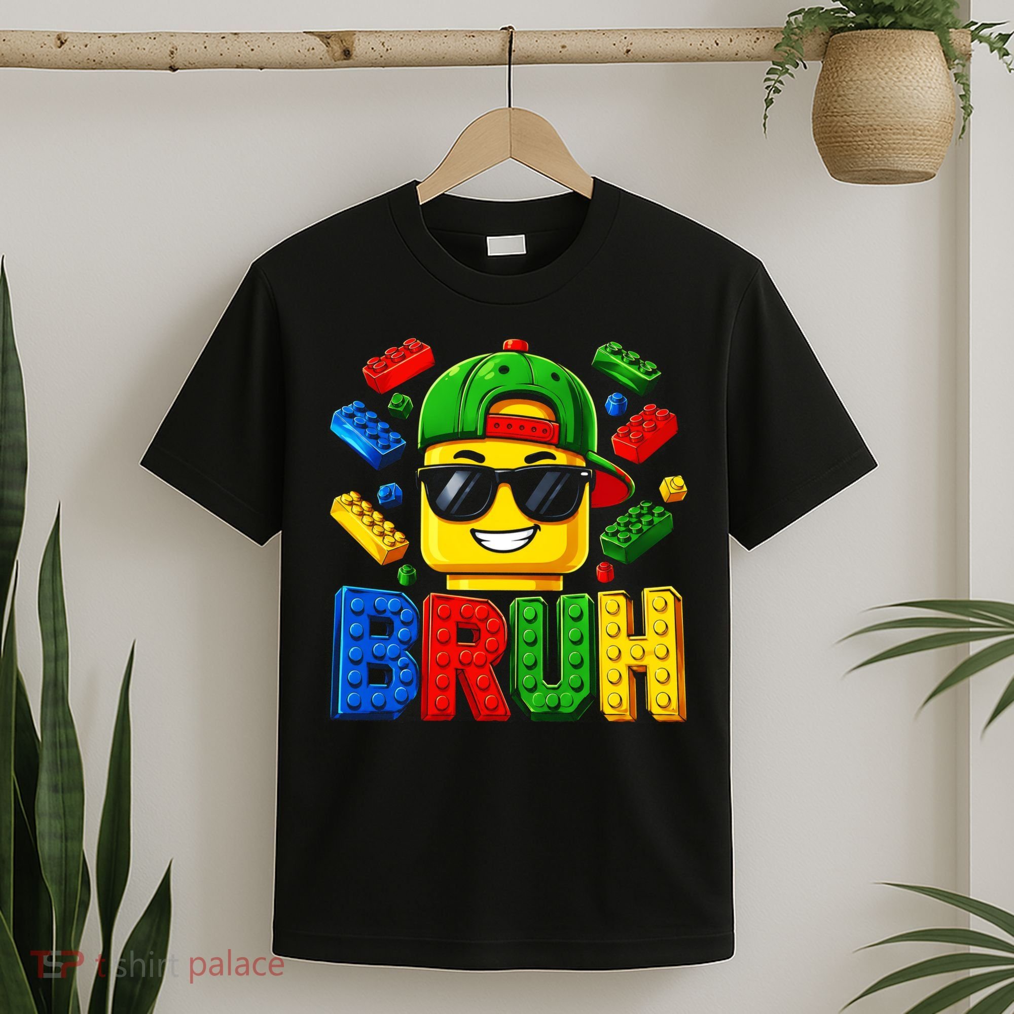 Bruh Master Builder Birthday Boy Building Blocks T-Shirt