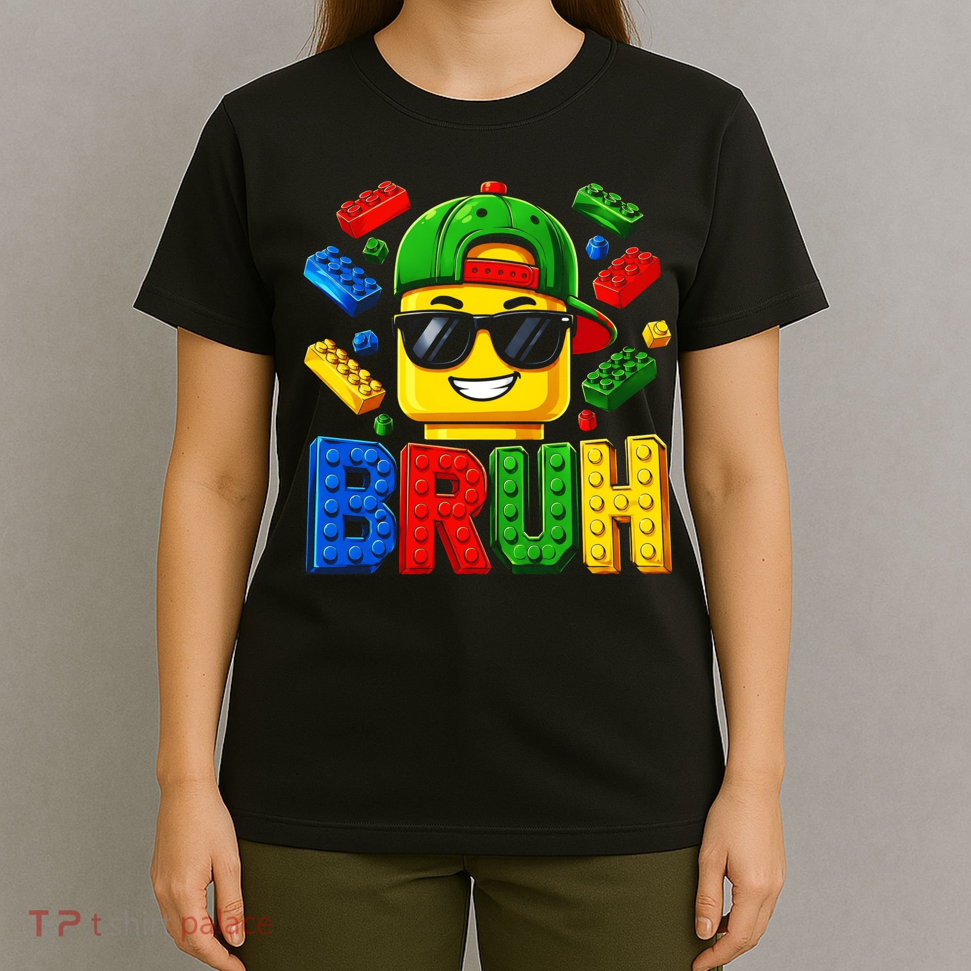 Bruh Master Builder Birthday Boy Building Blocks T-Shirt