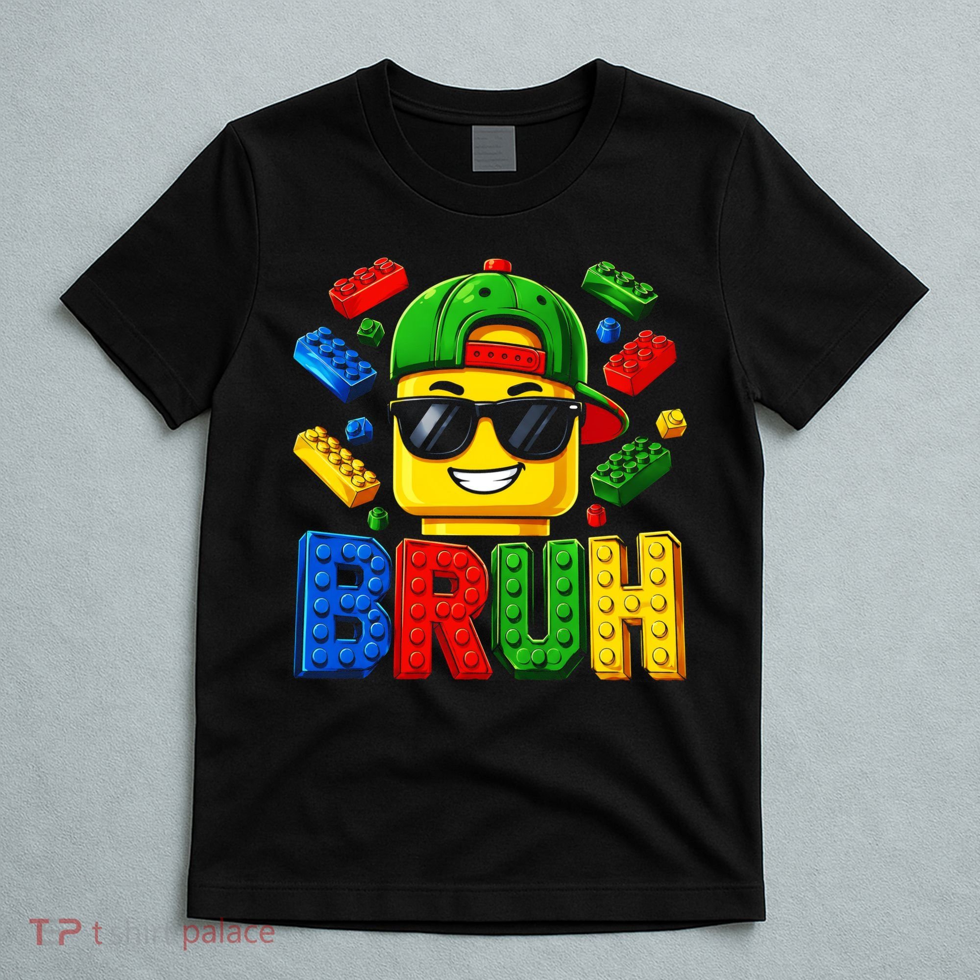 Bruh Master Builder Birthday Boy Building Blocks T-Shirt