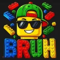Bruh Master Builder Birthday Boy Building Blocks Button thumb 1