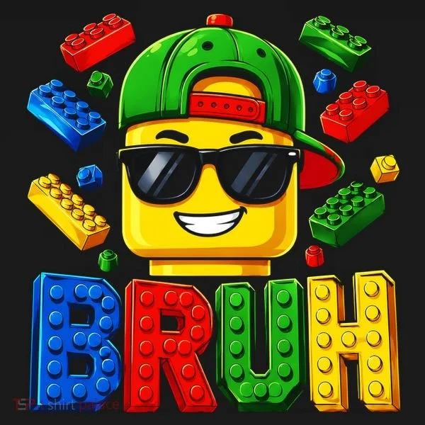 Bruh Master Builder Birthday Boy Building Blocks Button
