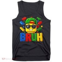Bruh Master Builder Birthday Boy Building Blocks Tank Top thumb 0