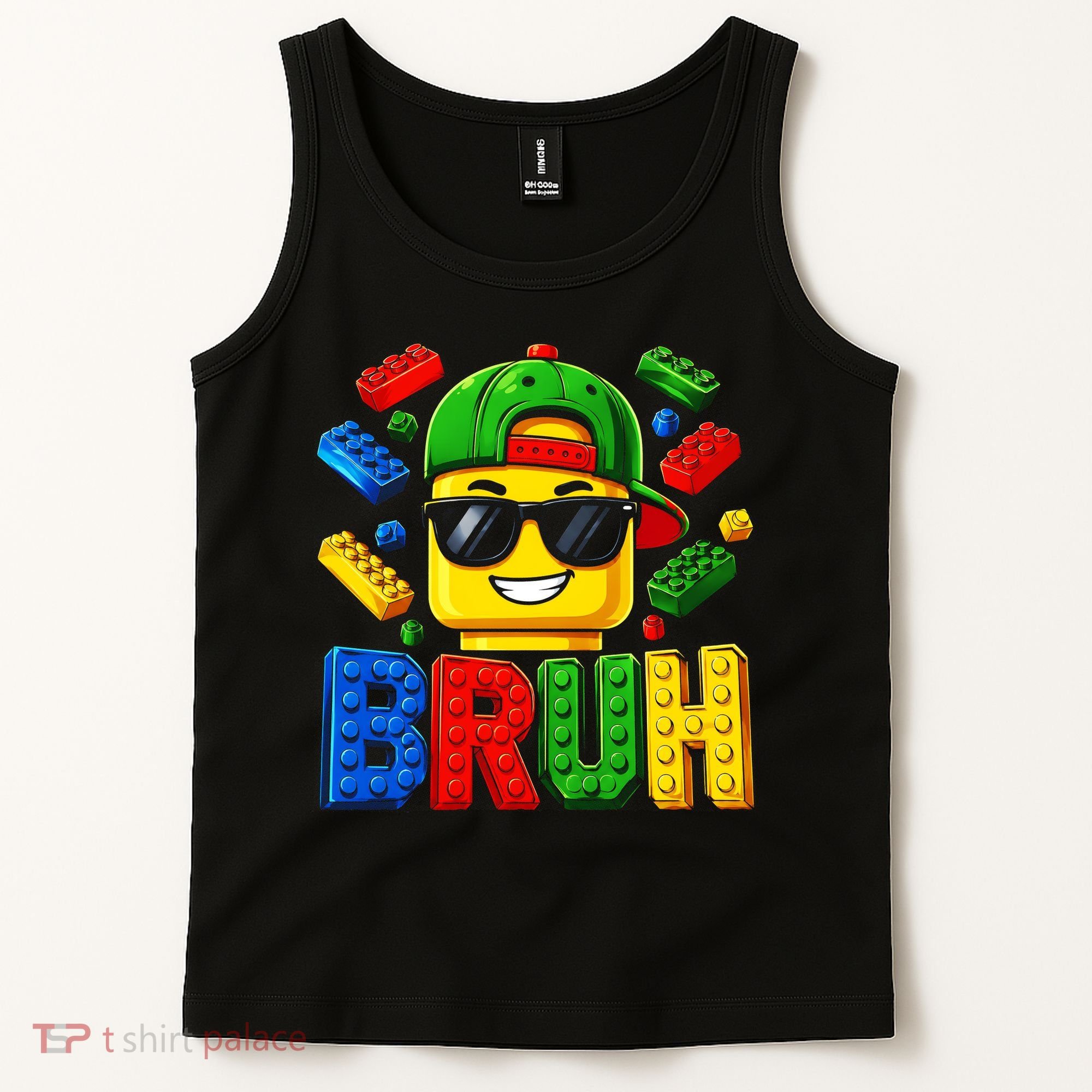 Bruh Master Builder Birthday Boy Building Blocks Tank Top