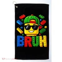 Bruh Master Builder Birthday Boy Building Blocks Golf Towel thumb 0