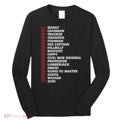 Beard Measuring Long Sleeve Shirt