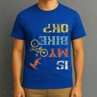 Bmx Mountain Biking Dirt Race Retro Biker Is My Bike Ok Gift T-Shirt thumb 3