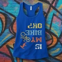 Bmx Mountain Biking Dirt Race Retro Biker Is My Bike Ok Gift Women's Tank Top thumb 3