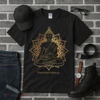 Buddha Mandala Buddhist Mindfulness Buddhism Spiritual Tall T-Shirt thumb 3