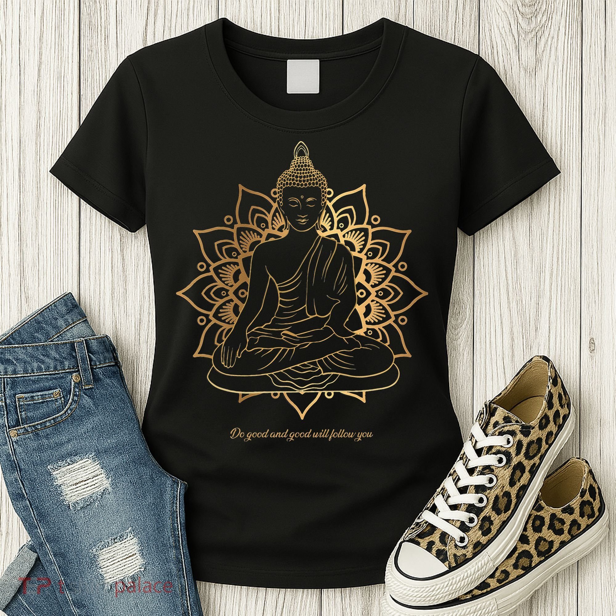 Buddha Mandala Buddhist Mindfulness Buddhism Spiritual Women's T-Shirt