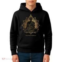Buddha Mandala Buddhist Mindfulness Buddhism Spiritual Kids Hoodie thumb 4