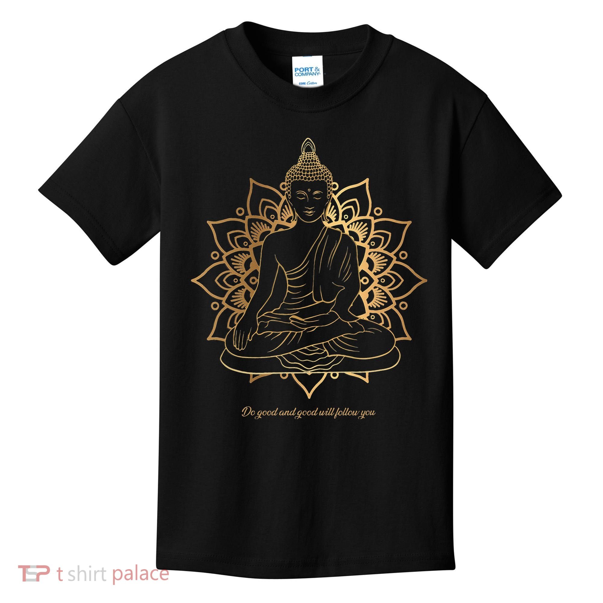 Buddha Mandala Buddhist Mindfulness Buddhism Spiritual Kids T-Shirt
