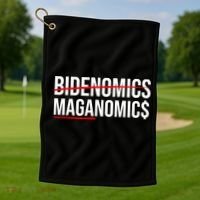 Bidenomics Maganomics Golf Towel thumb 1