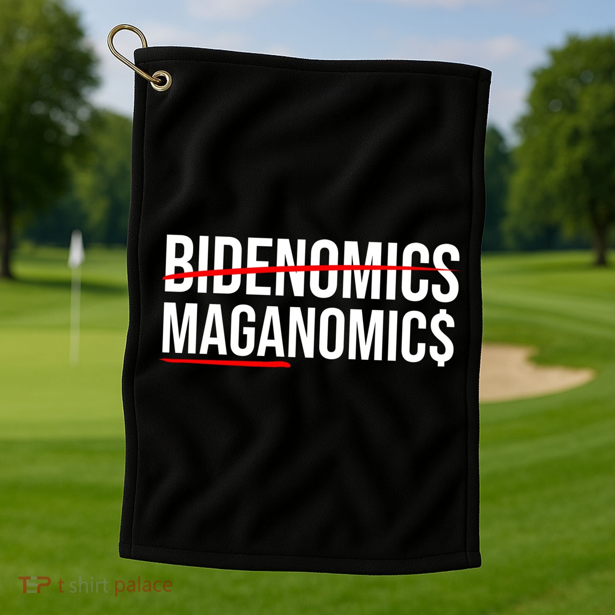 Bidenomics Maganomics Golf Towel