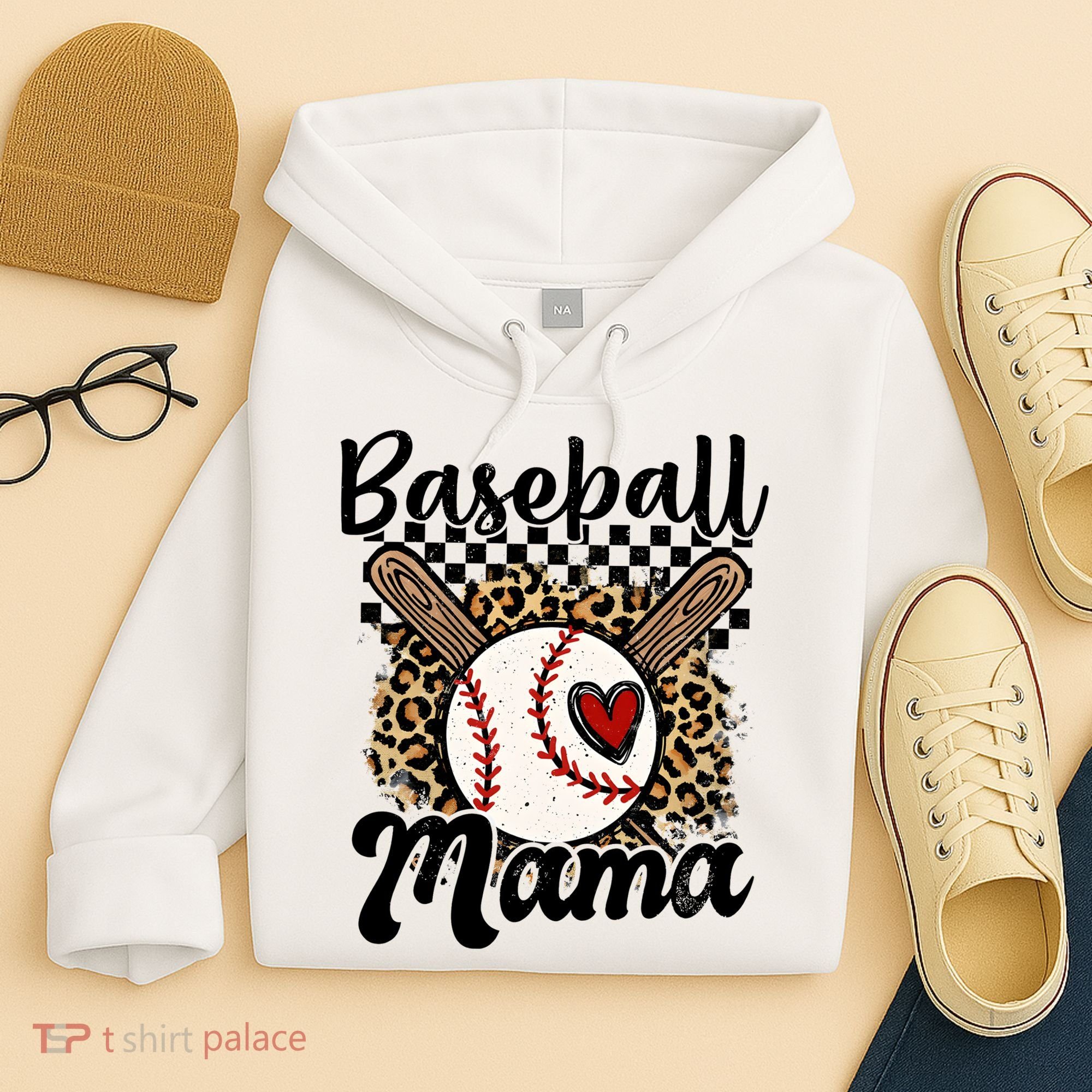 Baseball Mama Baseball Mom Family Funny Hoodie