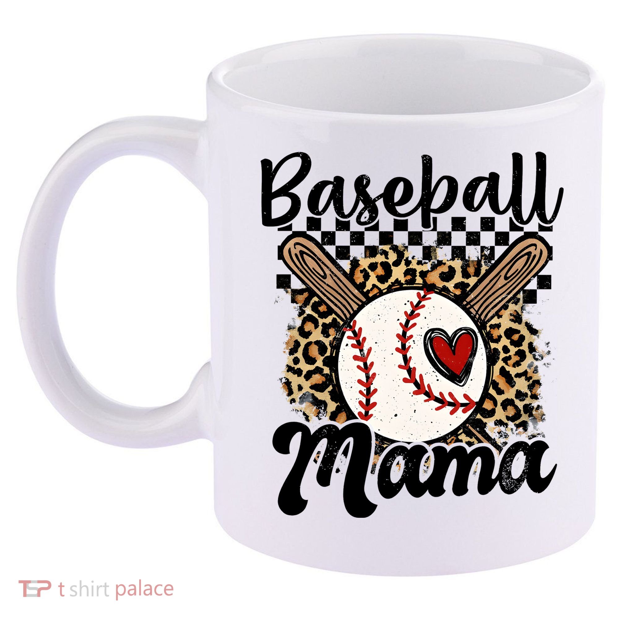 Baseball Mama Baseball Mom Family Funny 11oz C Handle Ceramic Mug