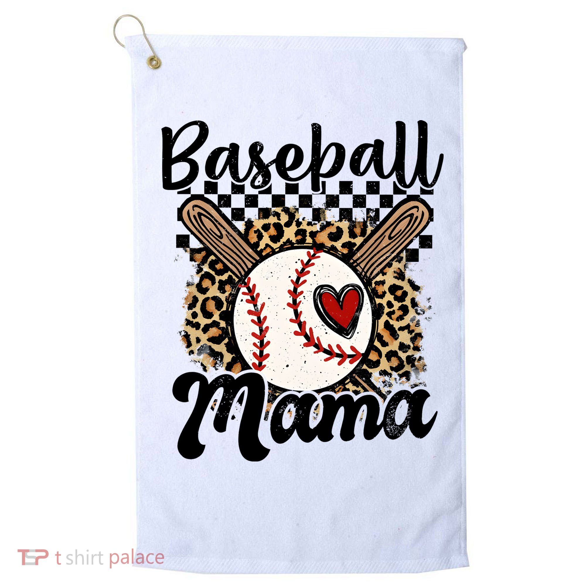 Baseball Mama Baseball Mom Family Funny Golf Towel